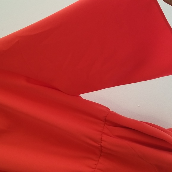 NWDFT IRO Layer Dress Matte Orange Belted Bell Kimono Sleeves Mini s FR 40 Large - Picture 6 of 10